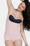 Zivame High Compression Short Length Shaper Bodysuit - Sepia Rose — thumbnail 2